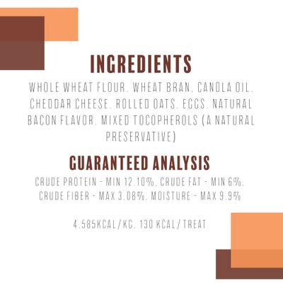 Show full view: Etta Says! Cheddar & Bacon Cookie Crunchers Dog Treats, 24 count slide 9 of 10