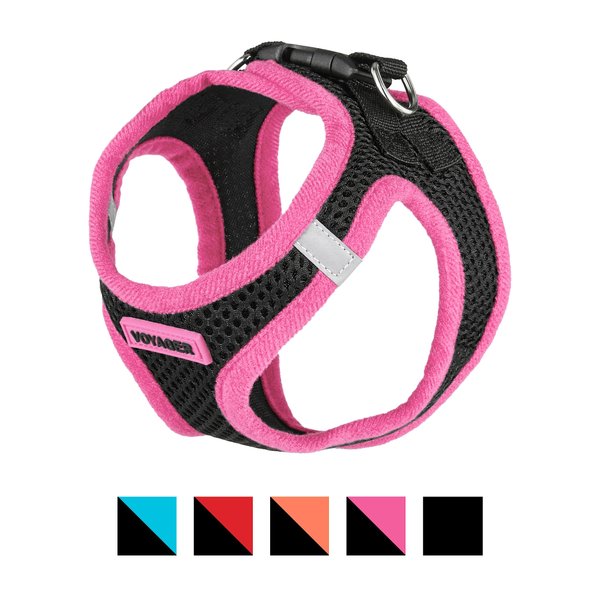 Best Pet Supplies Voyager Black Base Mesh Dog Harness, Pink Trim, X-Small slide 1 of 10