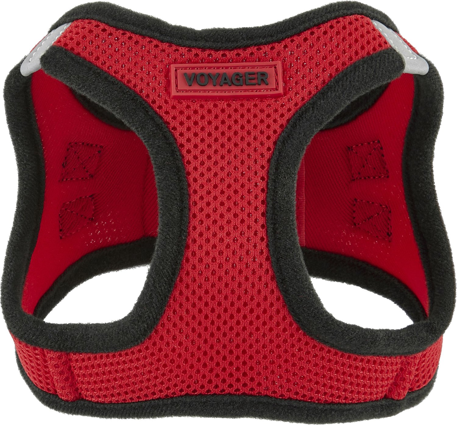 Best Pet Supplies Voyager Black Trim Mesh Dog Harness, Red, X-small 