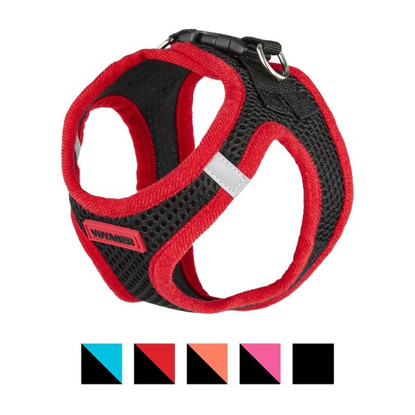 Best Pet Supplies Voyager Black Base Mesh Dog Harness, Red Trim, X-Small slide 1 of 10