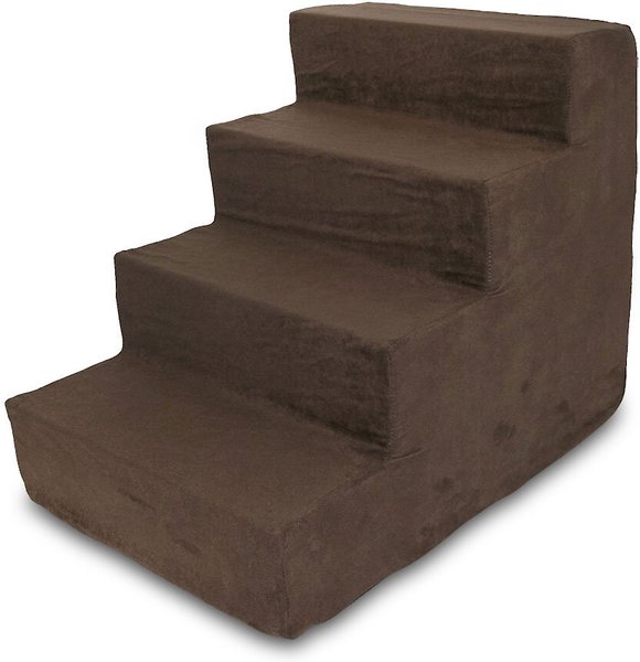 Discontinued BEST PET SUPPLIES Foam Cat & Dog Stairs, Dark Brown, 4