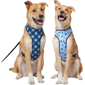 Frisco Reversible Holiday Polar Bears Dog Harness (Patent Pending), Blue, XX-Large/XXX-Large