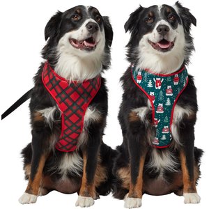 Frisco Reversible Holiday Polar Bears Dog Harness (Patent Pending), Red, Large/X-Large