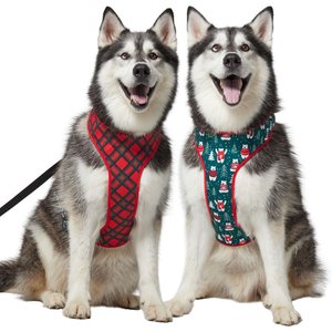 Frisco Reversible Holiday Polar Bears Dog Harness (Patent Pending), Red, XX-Large/XXX-Large