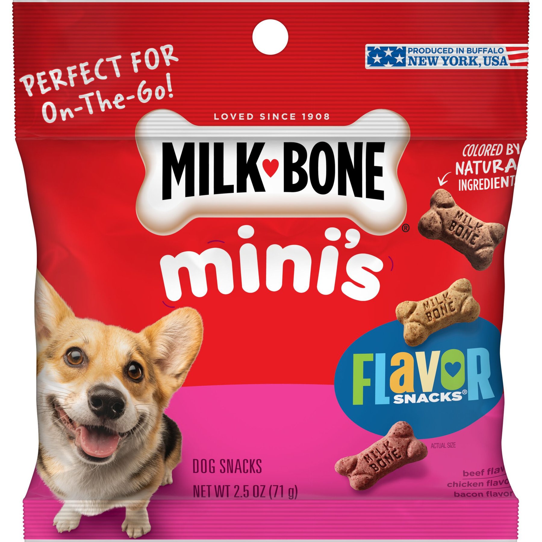 MILK BONE Mini s Flavor Snacks Beef Chicken Bacon Flavored Biscuit Dog Treats 36 oz tub Chewy