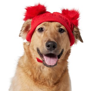 Frisco Cable Knit Dog & Cat Hat with Pom Poms, X-Large/XX-Large