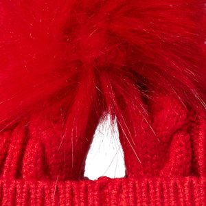 Frisco Cable Knit Dog & Cat Hat with Pom Poms, X-Large/XX-Large