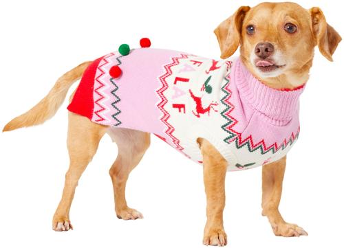 Show full view: Frisco Fa La La 3D Dog & Cat Turtleneck Sweater, Small slide 2 of 11