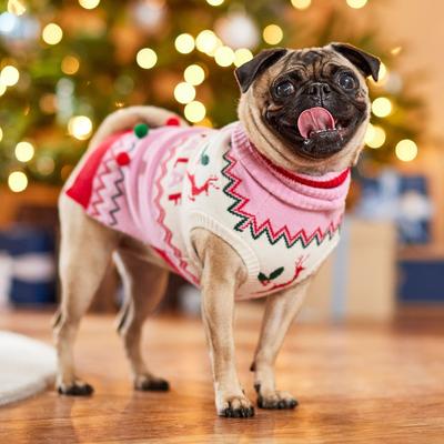 Show full view: Frisco Fa La La 3D Dog & Cat Turtleneck Sweater, Small slide 7 of 11