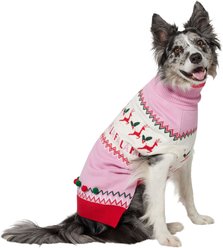 Frisco Fa La La 3D Dog & Cat Turtleneck Sweater, Large