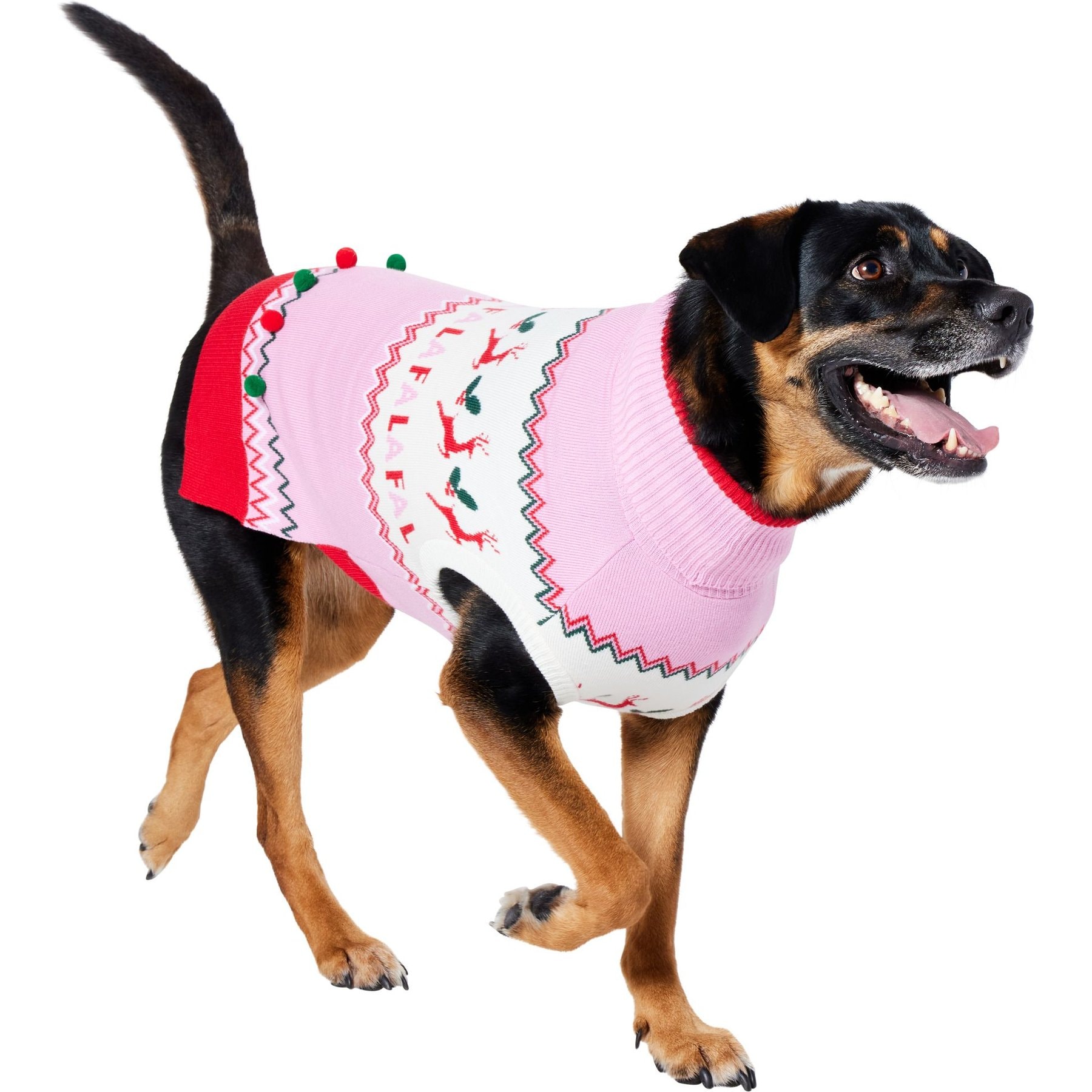 Frisco Fa La La 3D Dog & Cat Turtleneck Sweater, X-Large