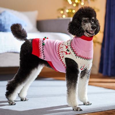 Show full view: Frisco Fa La La 3D Dog & Cat Turtleneck Sweater, X-Large slide 6 of 10