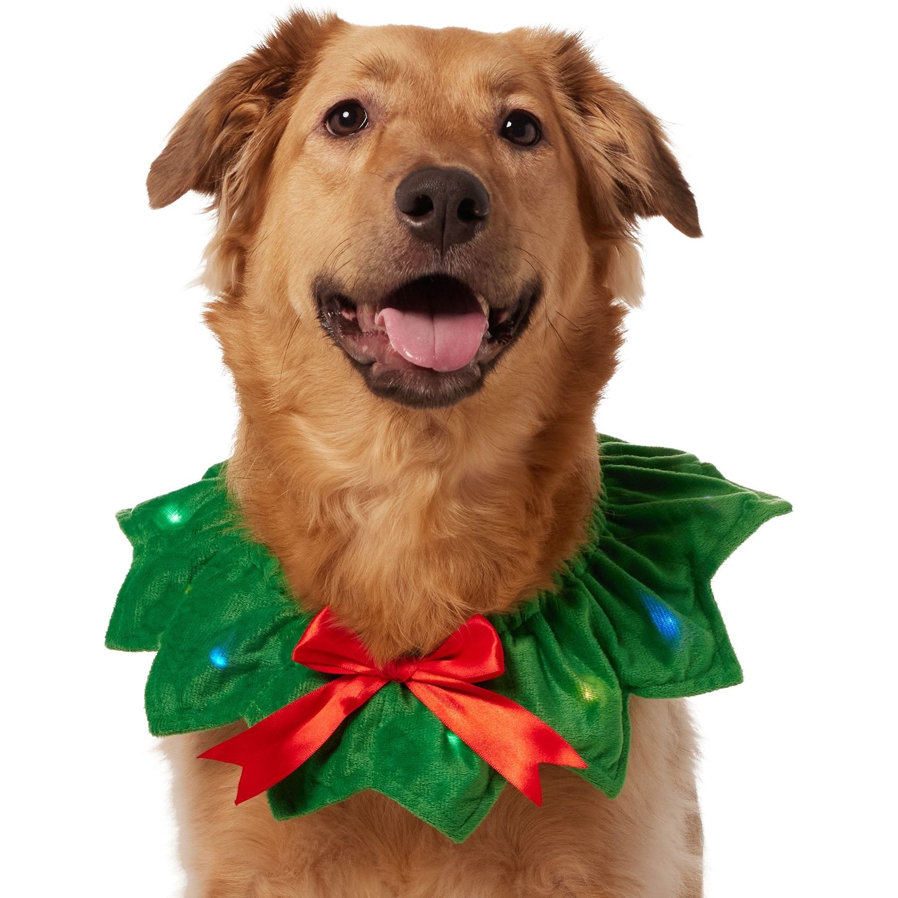 Frisco Light Up Christmas Wreath Dog & Cat Collar, X-Large/XX-Large