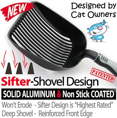Show full view: iPrimio Sifter with Non-Stick Litter Scooper, Black slide 3 of 10