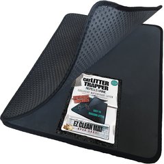 iPrimio Cat Litter Trapper EZ Clean Mat, Black, Large