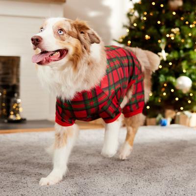 Show full view: Frisco Christmas Plaid Dog & Cat Jersey PJs, XX-Large slide 6 of 10
