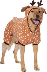 Frisco Reindeer Dog & Cat Hooded Plush Fleece PJs, X-Large
