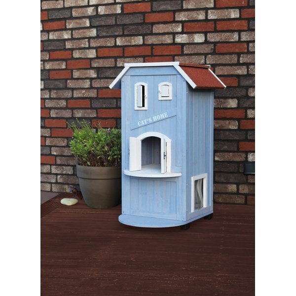 TRIXIE 3Story Outdoor Wooden Cat House