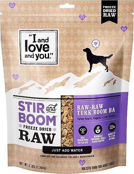 I and Love and You Grain Free Stir and Boom Raw Raw Turk Boom Ba Dehydrated Raw Dog Food