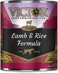 VICTOR Lamb & Rice Formula Paté Canned Dog Food, 13.2-oz, case of 12