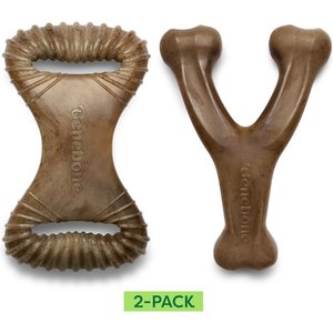 Benebone 2-Pack Wishbone Dental Chew Dog Toy, Medium