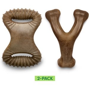 Benebone 2-Pack Wishbone Dental Chew Dog Toy, Small