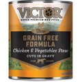 VICTOR Chicken & Vegetables Stew Cuts in Gravy Grain-Free Canned Dog Food, 13.2-oz, case of 12