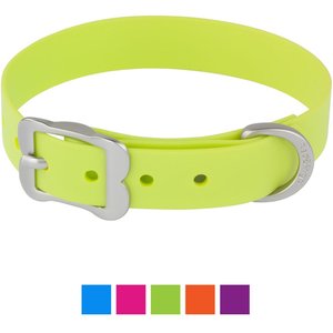 Red Dingo Vivid PVC Dog Collar, Lime, XX-Small: 8 to 10-in neck, 1/2-in wide