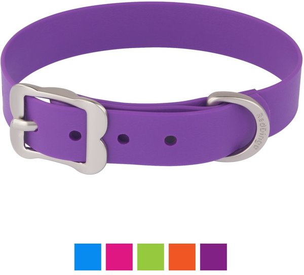 Red Dingo Vivid PVC Dog Collar, Purple, X-Small: 9.5 to 12-in neck, 5/8-in wide slide 1 of 5