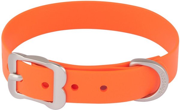 Red Dingo Vivid PVC Dog Collar, Orange, Large: 16 to 20-in neck, 1-in wide slide 1 of 6