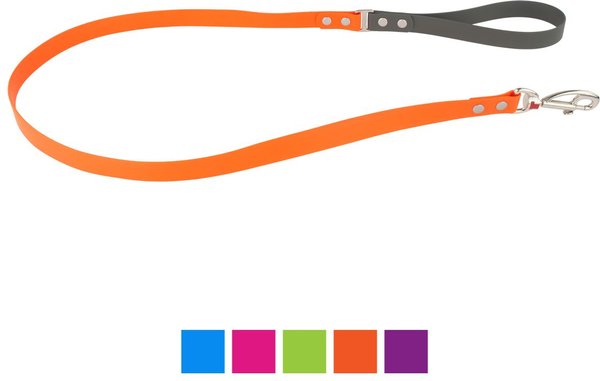 Red Dingo Vivid PVC Dog Leash, Orange, Small: 4-ft long, 5/8-in wide slide 1 of 4
