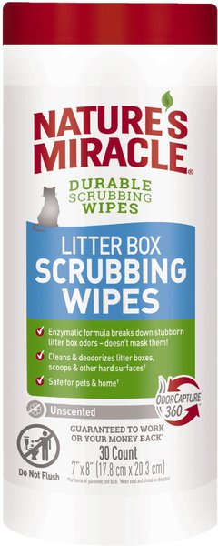 NATURE S MIRACLE Cat Litter Box Scrubbing Wipes 30 count Chewy