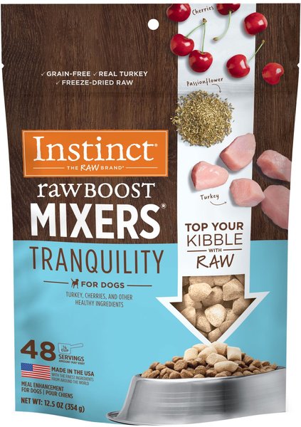 Instinct Raw Boost Mixers Freeze Dried Dog Food Topper Tranquility 12.5 oz