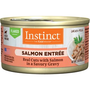 Instinct Salmon Entree Grain Free Flaked Wet Cat Food 3 oz Can Case of 24