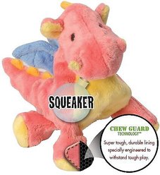 GoDog Dragons Chew Guard Squeaky Plush Dog Toy, Coral, Small slide 2 of 5