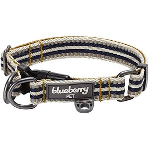 Blueberry Pet 3M Multi-Colored Stripe Polyester Reflective Dog Collar