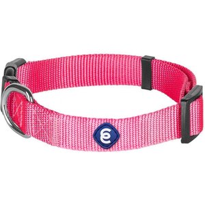 Blueberry Pet Classic Solid Nylon Dog Collar, French Pink, Small: 12 to 16-in neck, 5/8-in wide