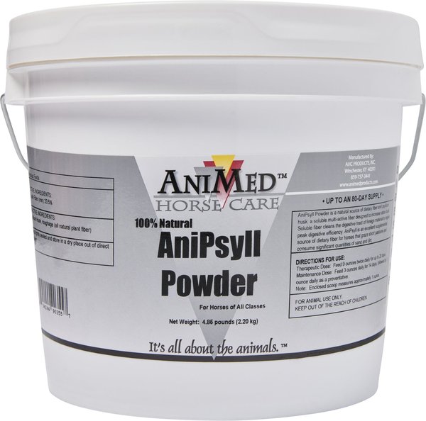 AniMed Natural AniPsyll Digestive Health Powder Horse Supplement, 4.85-lb tub slide 1 of 3