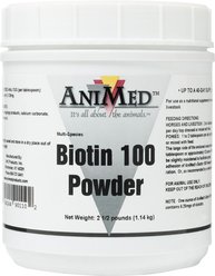 AniMed Biotin 100 Hoof Health Powder Farm Animal & Horse Supplement, 2.5-lb tub