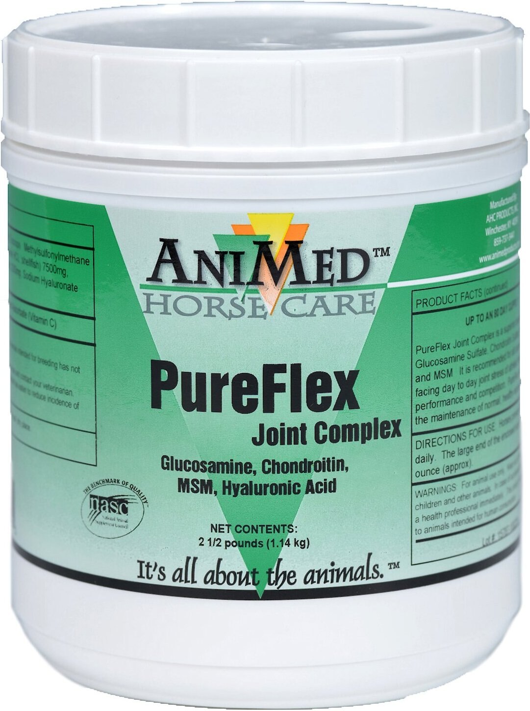 ANIMED PureFlex Joint Complex Powder Horse Supplement, 2.5lb tub
