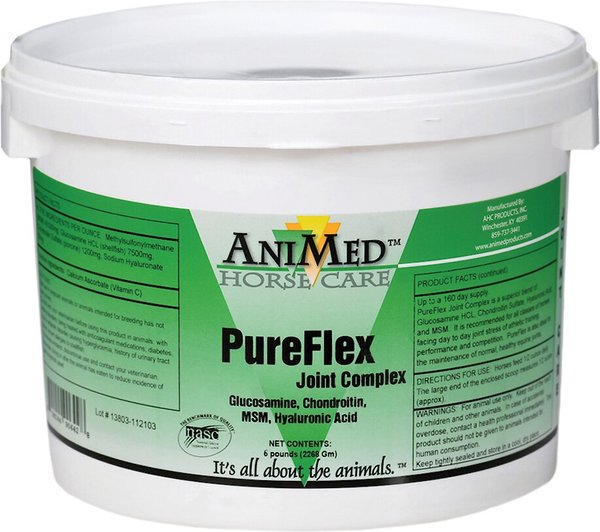 AniMed PureFlex Joint Complex Powder Horse Supplement, 5-lb tub slide 1 of 5