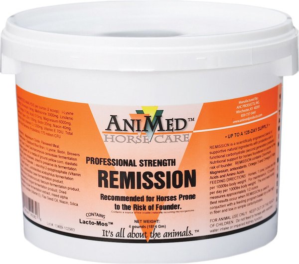 AniMed Professional Strength Remission Hoof Health Powder Horse Supplement, 4-lb tub slide 1 of 5