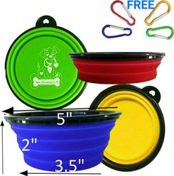 Mr. Peanut's Premium Collapsible Non-Skid Silicone Dog & Cat Bowls, 1.5-cup, 3 count slide 2 of 8