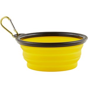 Mr. Peanut's Premium Collapsible Non-Skid Silicone Dog & Cat Bowls, 1.5-cup, 3 count