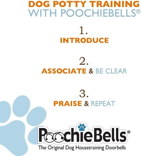 PoochieBells The Original Dog Training Potty Doorbell, Midnight Black