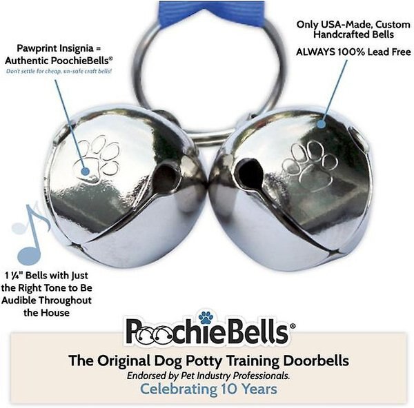 PoochieBells Proudly The Original & 100% American Made Dog Potty Doorbell, Striped Color Collection