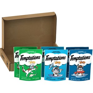 Temptations Seafood Lovers Variety Pack Cat Treats, 3-oz bag, case of 6