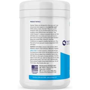 Vetnique Labs Glandex Wipes Rear End Anal Gland Cleansing & Deodorizing Hygienic Rear End Boot the Scoot Dog & Cat Wipes, 75 count