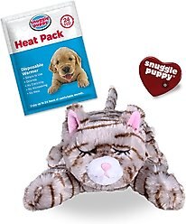 Smart Pet Love Snuggle Puppy Original Snuggle Kitty Plush Cat Behavioral Aid Anxiety Relief, Tan Tiger
