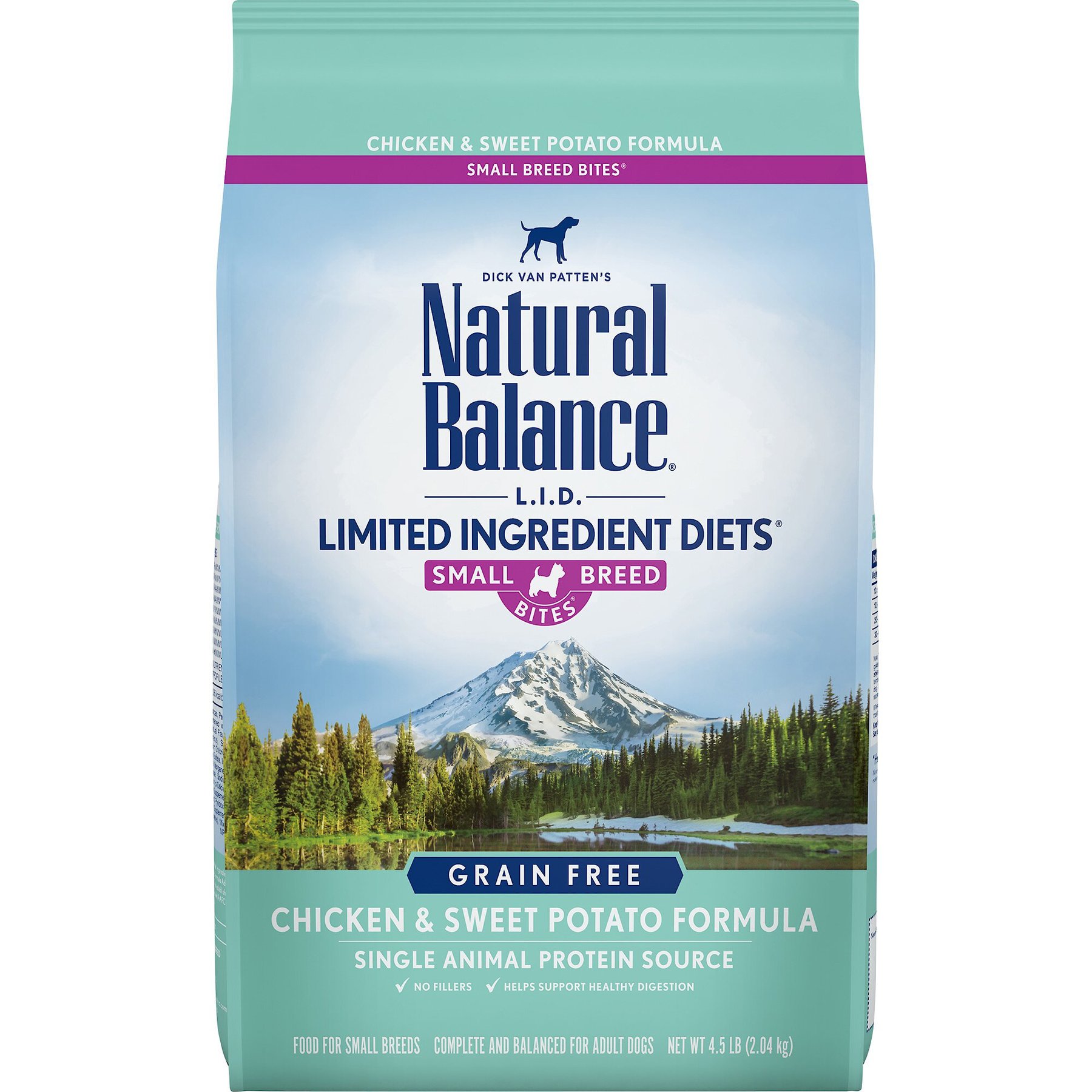 NATURAL BALANCE L.I.D. Limited Ingredient Diets Chicken Sweet Potato Formula Small Breed Bites Grain Free Dry Dog Food 4 lb bag Chewy